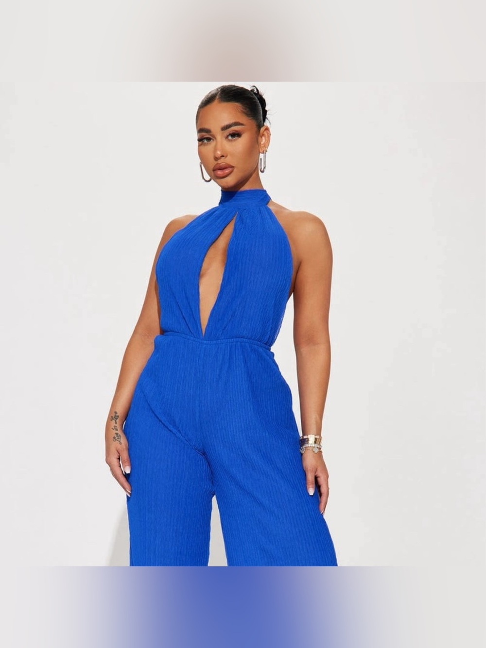 NWT Womens FASHION NOVA Through My POV Jumpsuit, sz Large